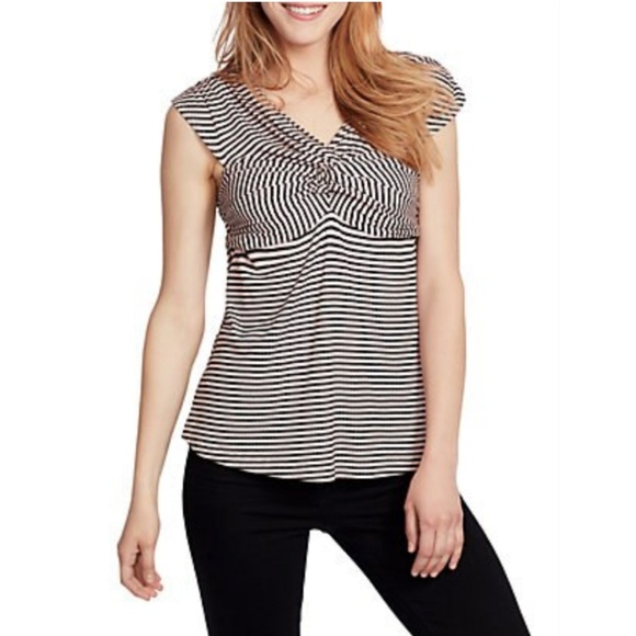 🆕 Anthropologie Stripes Blouse. Pink & Black . Ribbed Fabric. NWT - Picture 11 of 11